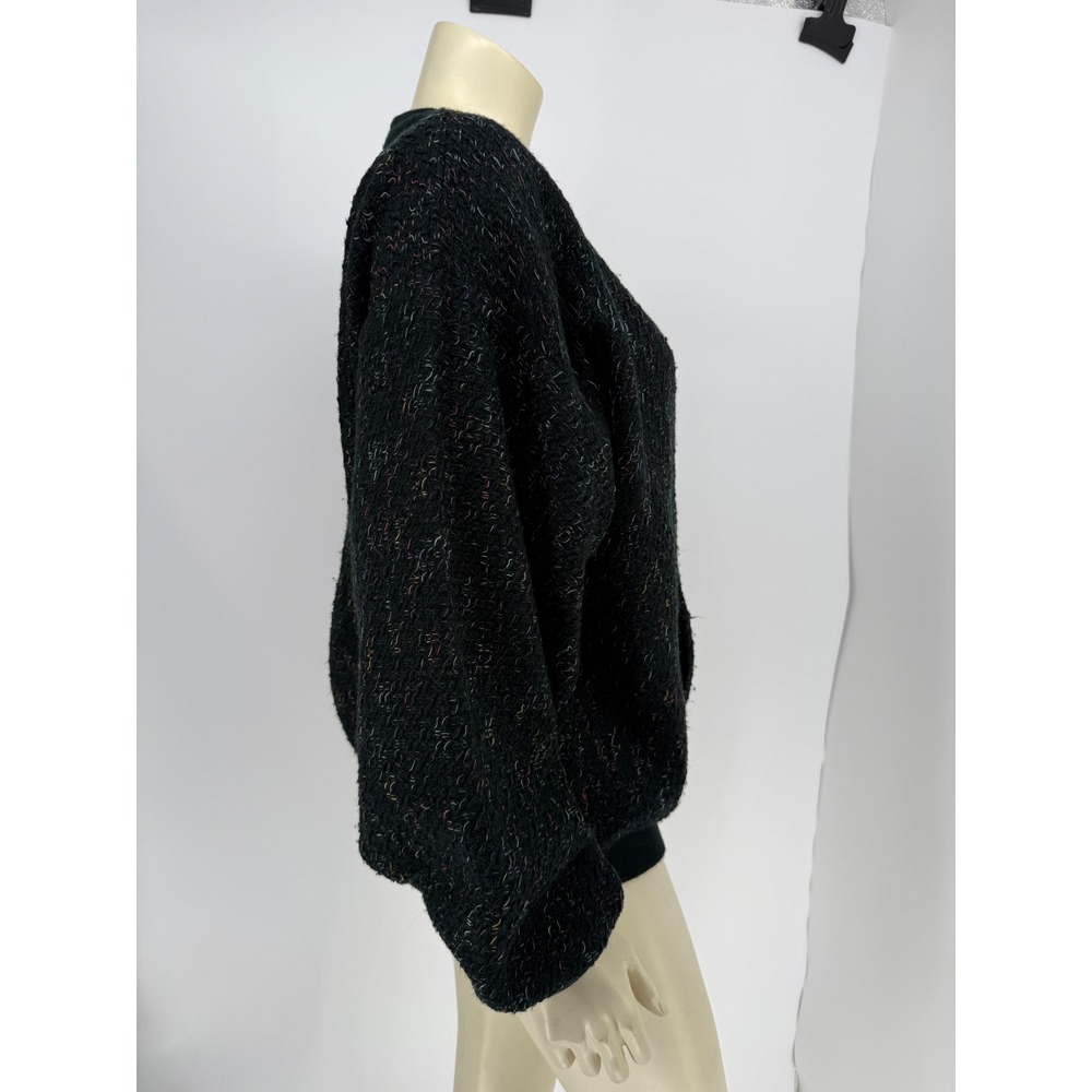 Vintage 80s Nino Foriero by Randy River Confetti Popcorn Cardigan M - Picture 2 of 12